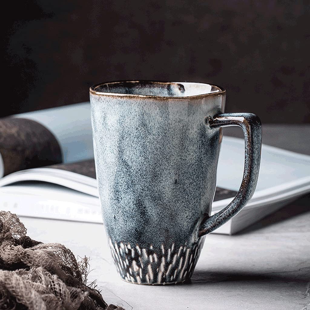 Taza de Café de Té Taza De Café Que Cambia De Color De Horno Estrellado 475ML, Taza De Café De Cerámica Grande, Taza De Bebida Multifuncional Para Microondas para té de la tarde(2 Mug)