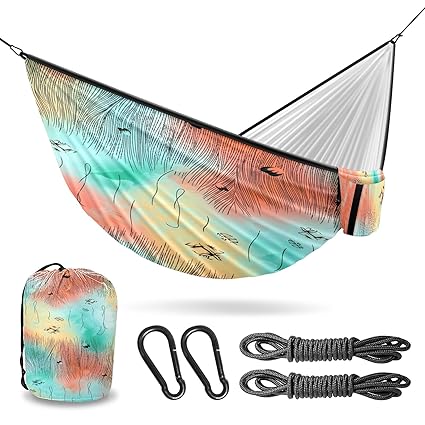Camping Double Hammock Discover Relaxation with Our Spacious Tree Hammock Essential Outdoor and Camping Gear for Blissful Lounge and Swing Comfort Pattern Perfect for Nature Lovers