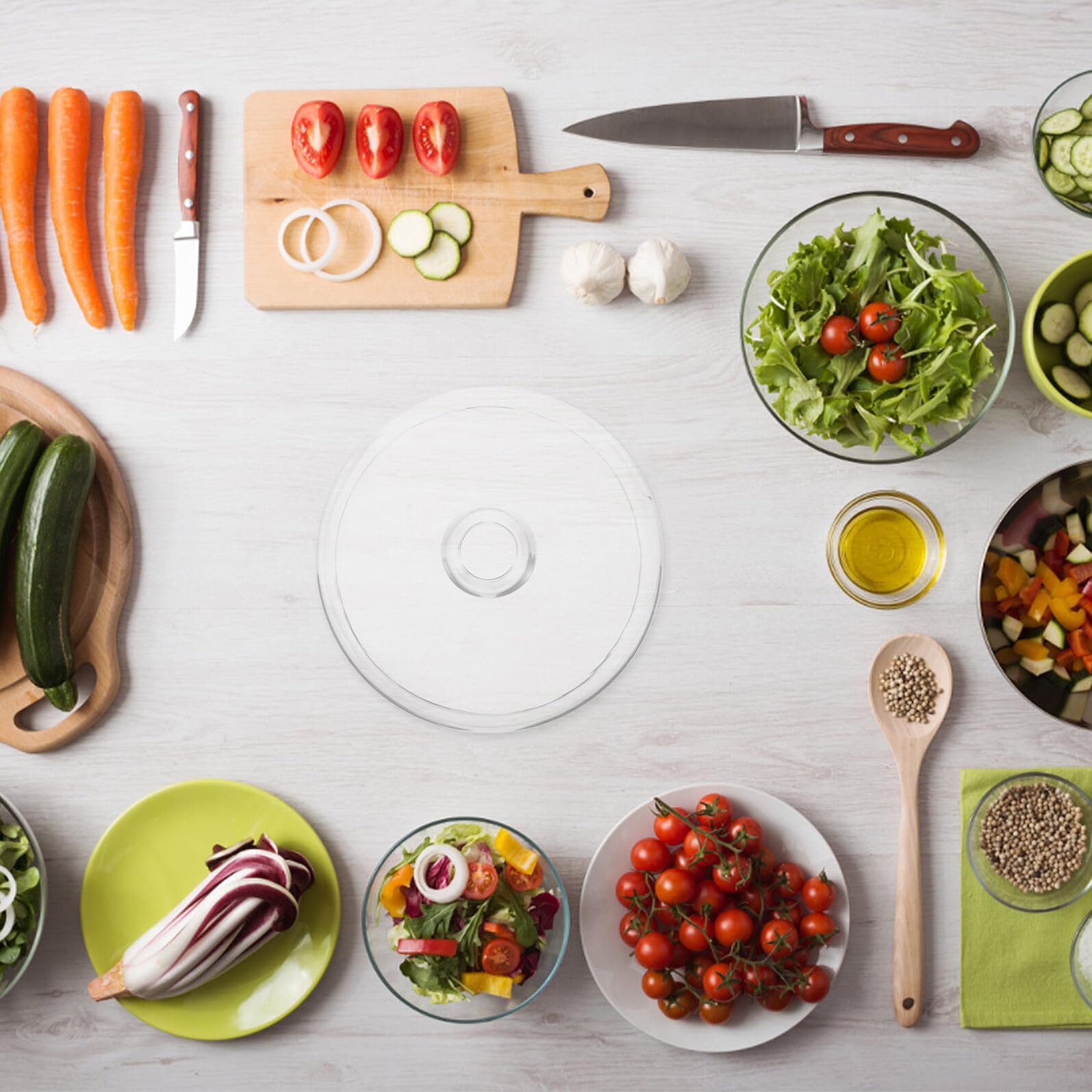 ULTECHNOVO Tapa de Vidrio para Microondas Resistente a Altas Temperaturas Visibilidad Clara para Calentar Alimentos y Evitar Salpicaduras en Horno y Microondas