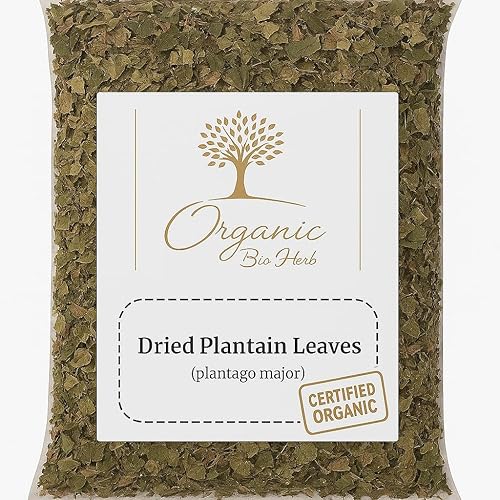 Organic Bio Herbs -Plátano seco orgánico (Plantago major) 6 onzas.