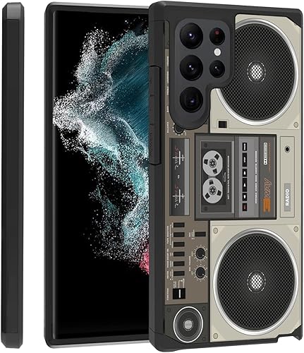 Funda para Galaxy S22 Ultra, resistente 2 en 1 de doble capa híbrida de policarbonato duro y silicona suave a prueba de golpes, funda de protección