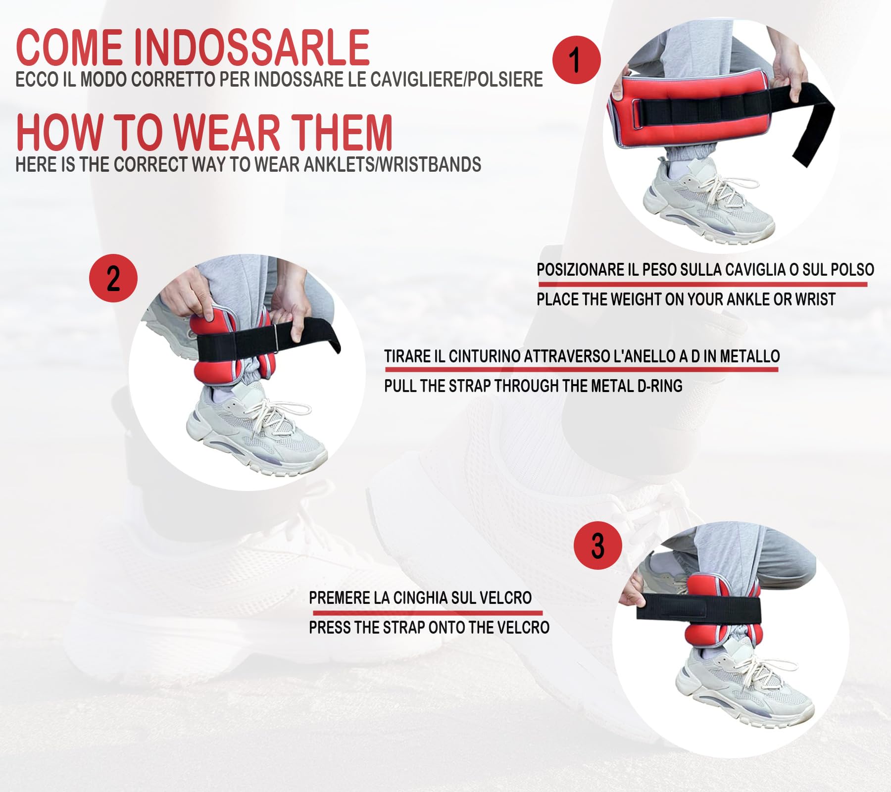 G5 HT SPORT Tobilleras Pesadas Muñequeras Pesadas | Ajustables con Cierre Autoadherente | Para Fitness, Yoga, Rehabilitación, Jogging, Gimnasia, Aeróbic, Gimnasio