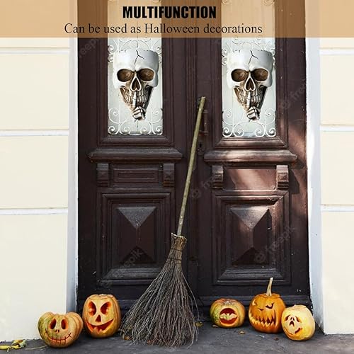 Miniatura 6 de Maceta de pared de calavera para plantas de interior y exterior, jarrón colgante de calavera única, maceta gótica de esqueleto de resina para