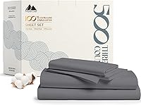 Vista 38 de Mayfair Linen - Juego de sábanas 100% algodón, tamaño Queen, 500 hilos, 4 piezas (azul claro), suave, refrescante, sábana de algodón satinado