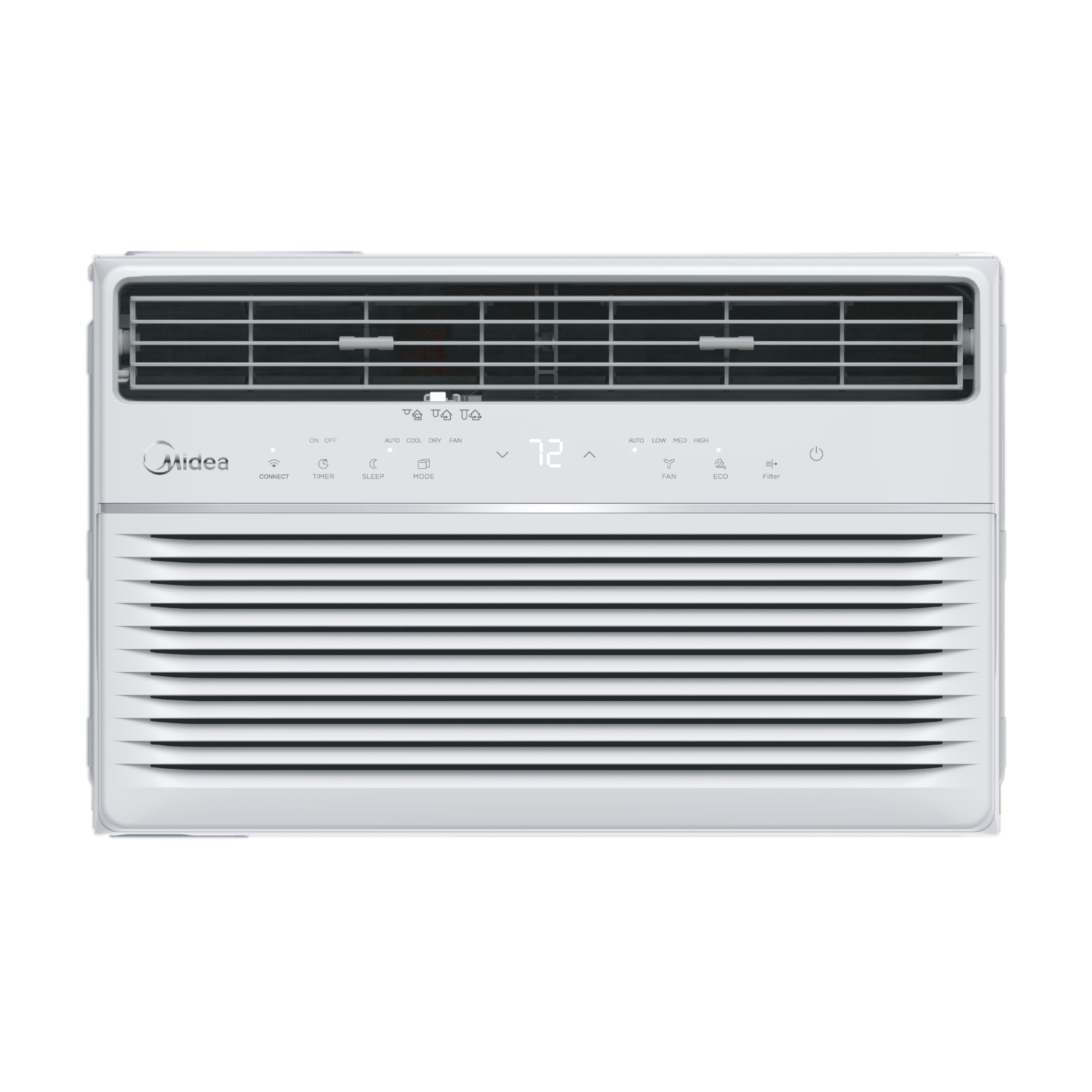 midea 8,000 btu window air conditioner, electronic control, 350 sq. ft. | energy star rated, quiet operation, electronic control, remote control, and dehumidifier function, for bedrooms and offices