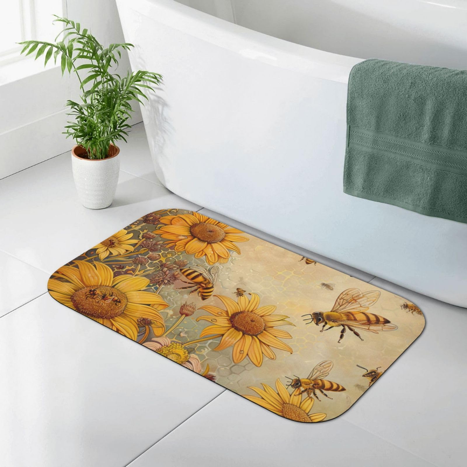 Tapis de salle de bain antidérapant contre les sols mouillés