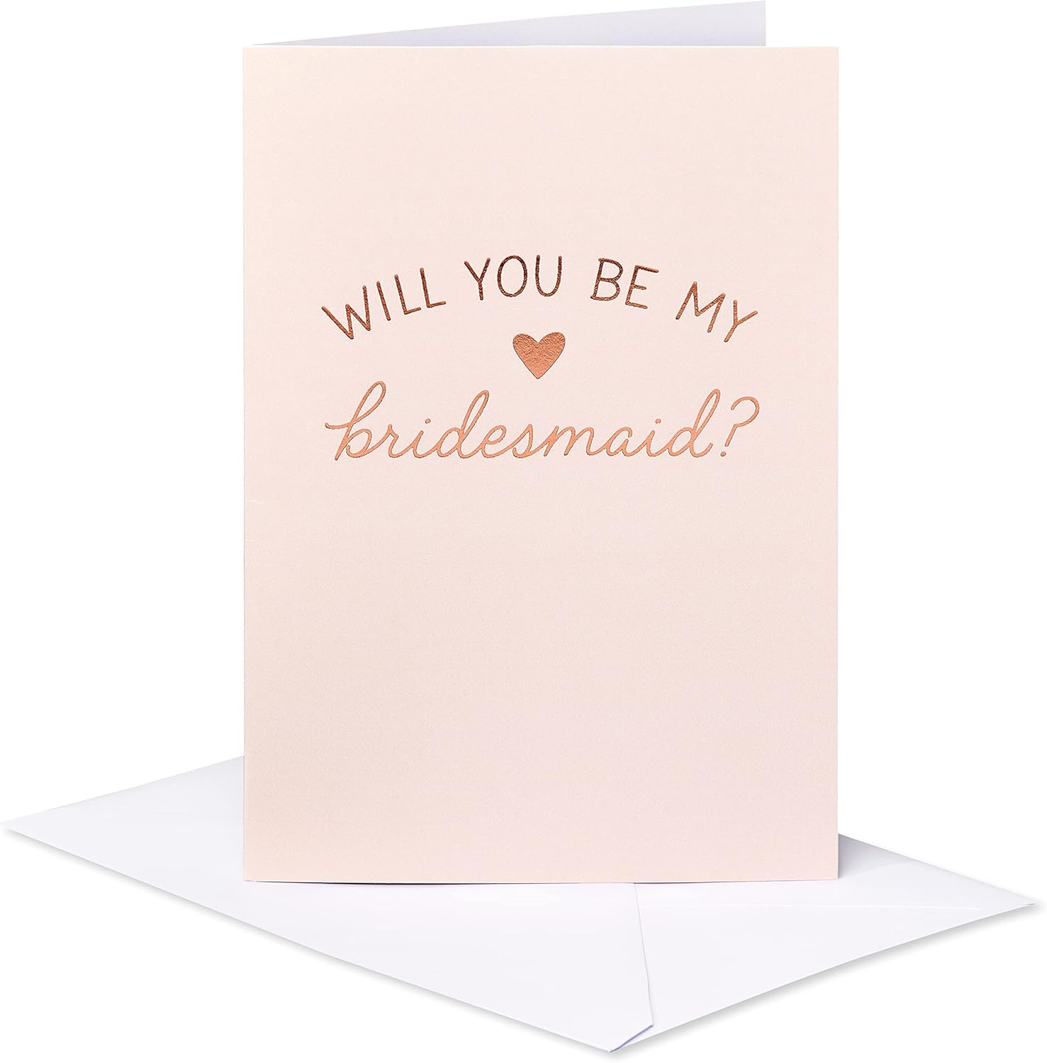 American Greetings Blank Will You Be My Bridesmaid Cards, Red Heart (8-Count)