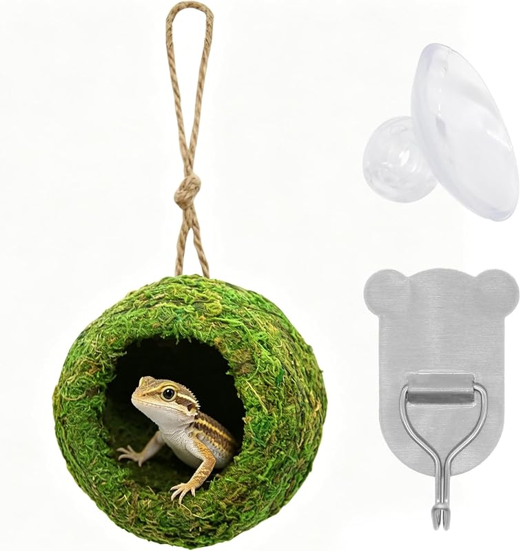 Esconderijo para Terrário com Fibras Naturais e Estrutura para Pendurar CYUXING CYX0869 – Pacote com 1