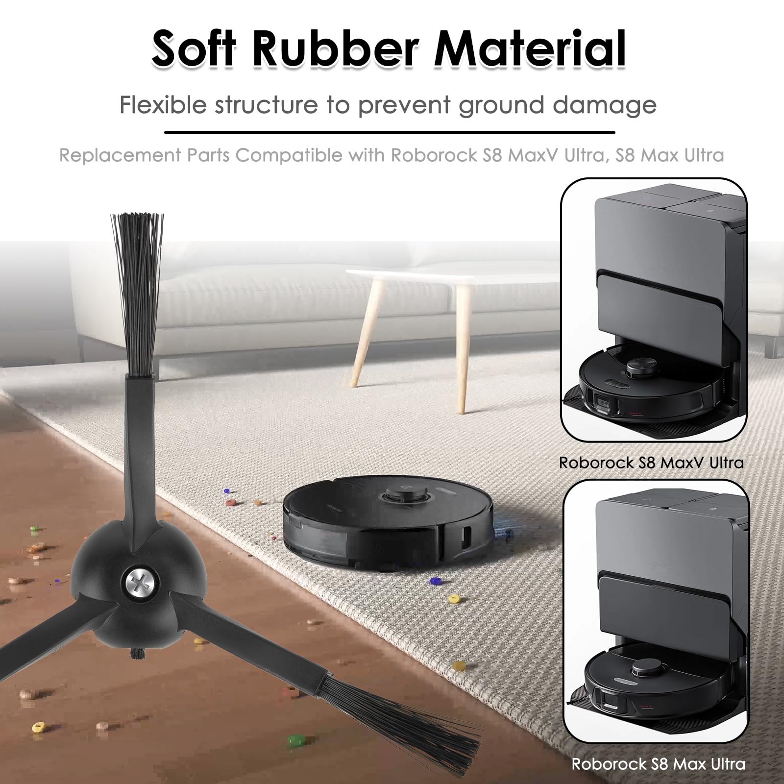 Kit Accessori Per Roborock S8 MaxV Ultra: 14 Pezzi Di Ricambio Originali - Spazzole, Filtri, Panni E Sacchetti Per La Polvere - 2