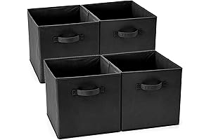 EZOWare Set of 4 Fabric Storage Cubes (13x15x13 Inches)