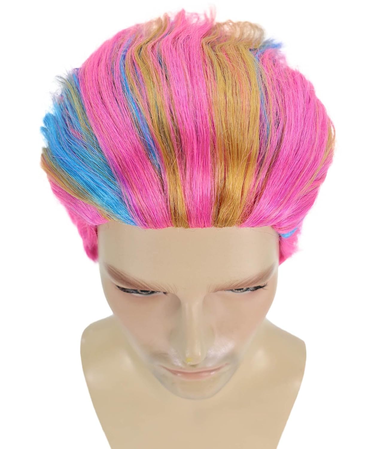 Men's Doll Animated Movie Fantasy Aquatic Wig | Short Cosplay Synthetic Hair | Costume Accessory for Halloween, Party, Stage & Themed Events
