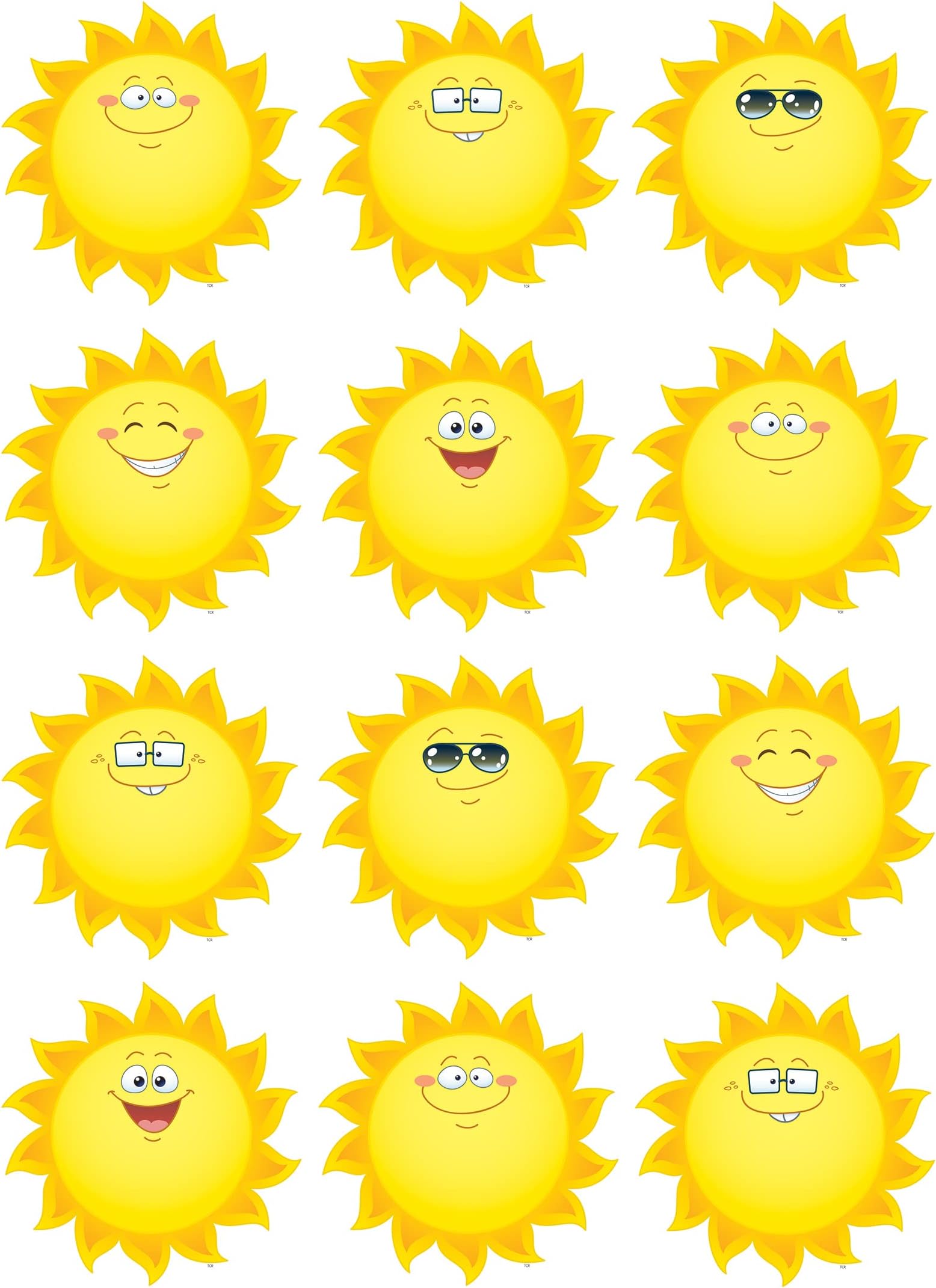 Teacher Created Resources Happy Suns Accents (5419)