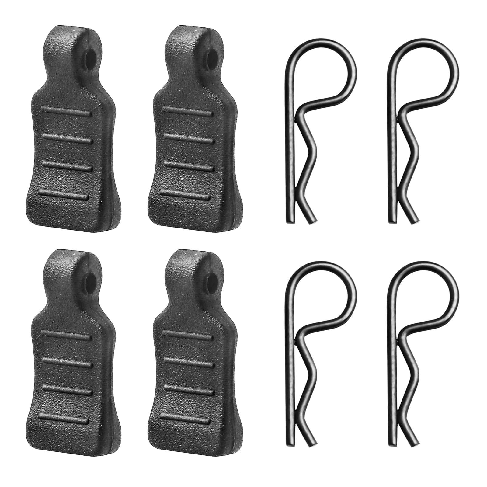 50-Pack RC Body Clips With Pull Tabs For 1/24 1/28 Scale RC Cars - Compatible With Axial SCX24, WLtoys