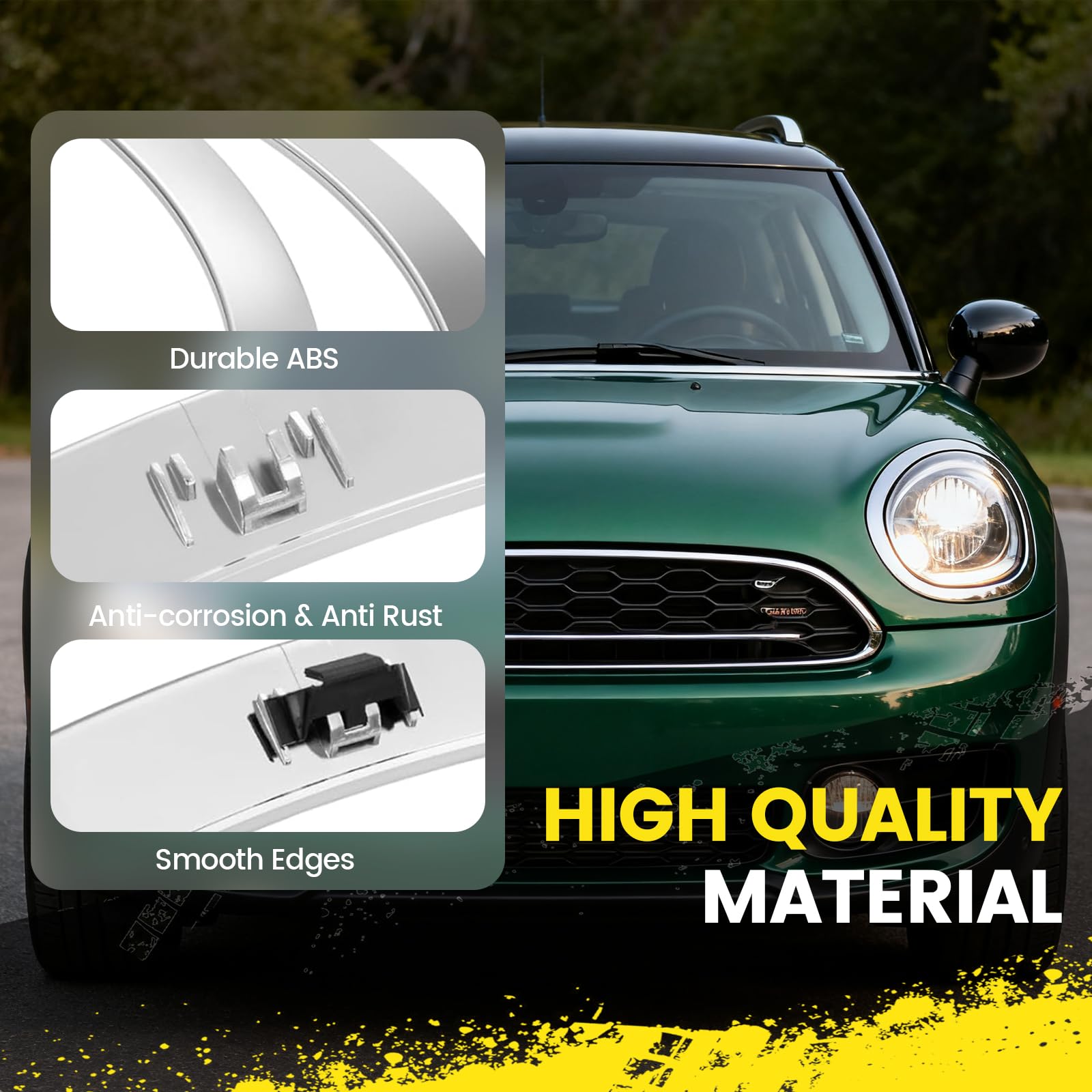 2 unidades Anillo Decorativo Para Faros Delanteros Compatible con MINI COOPER F55 F56 F57, Cubierta de Anillo para Faros Delanteros OEM 51137300631, 51137300632, 51712355791, 51712355798