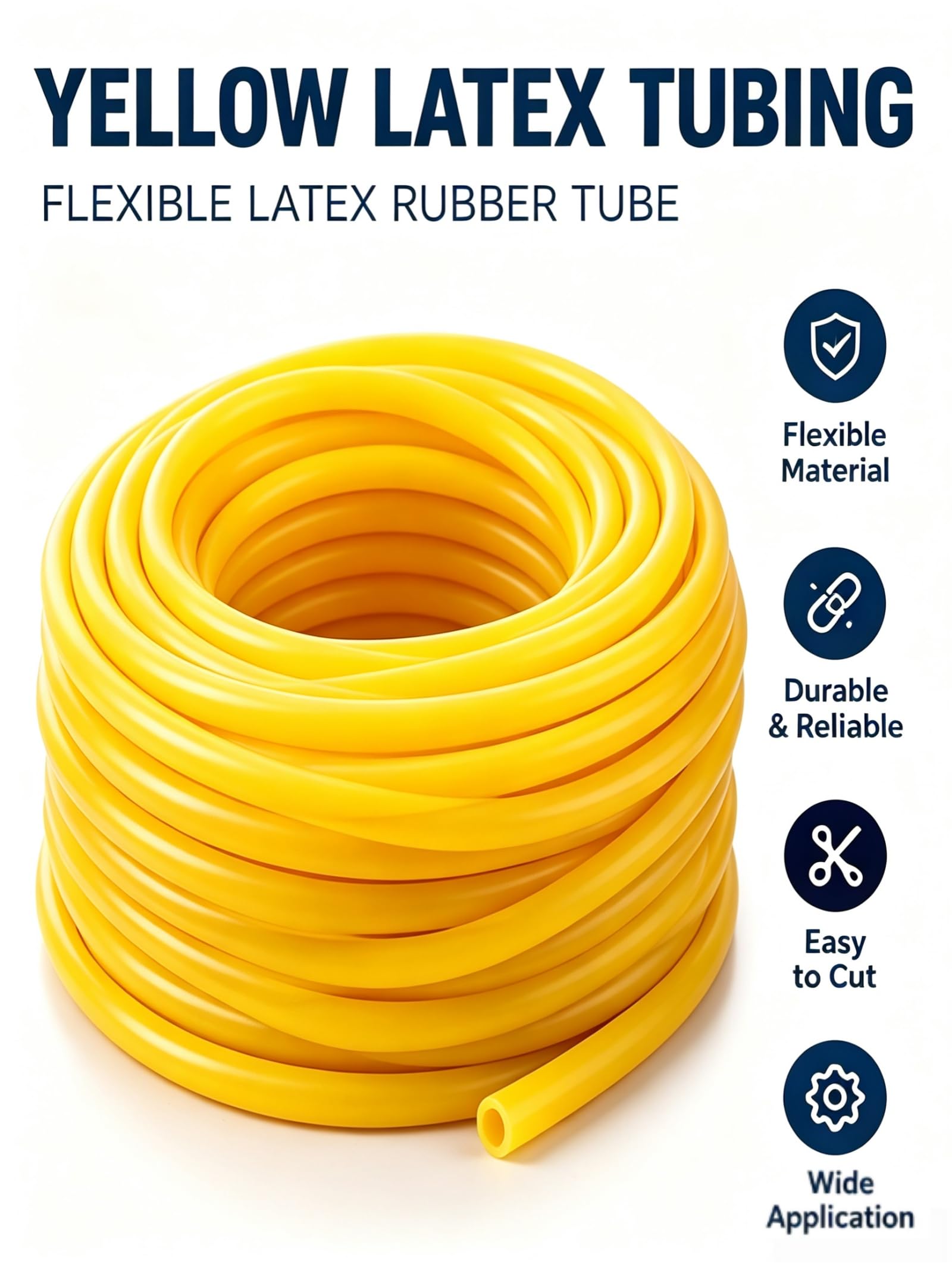 Latexschlauch Flexibler Gummischlauch für Fitness- und DIY-Anwendungen,6X12mmX10m