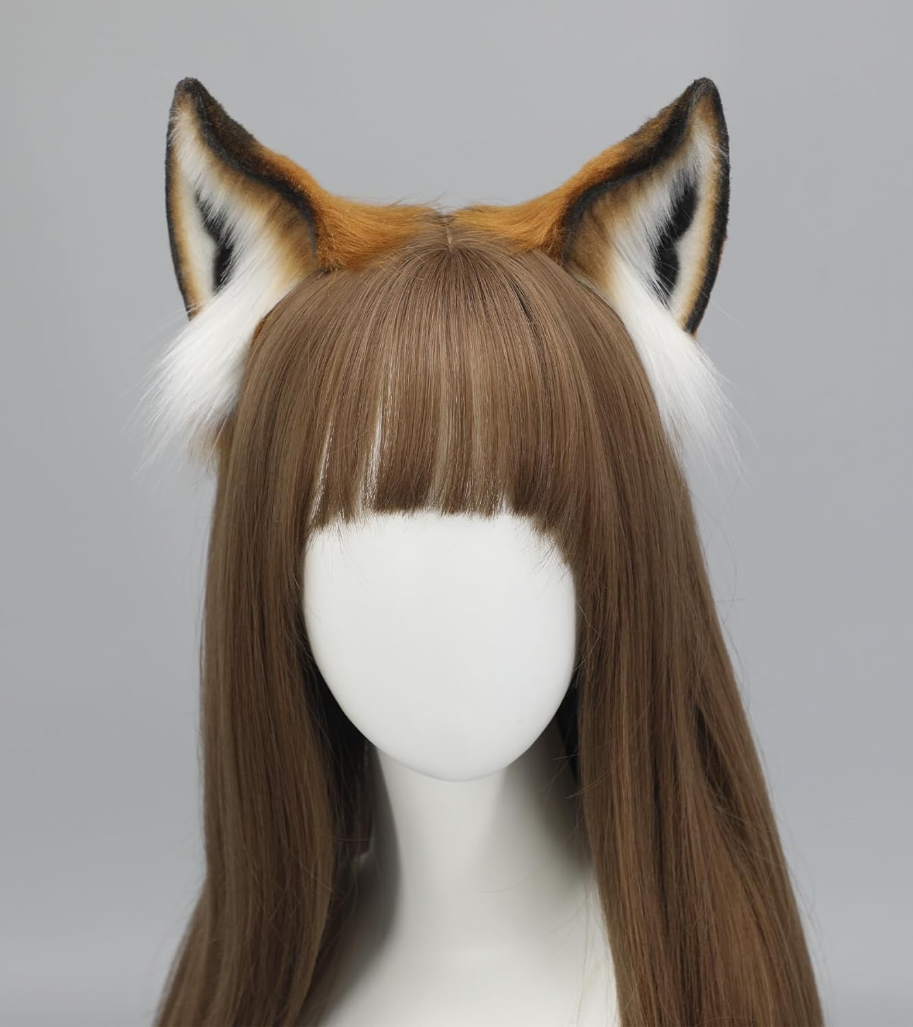 Dodheah Wolf Ears Headband Fox Cat Ears Hairband Animal Cosplay Headwear Halloween Christmas Costume Accessories