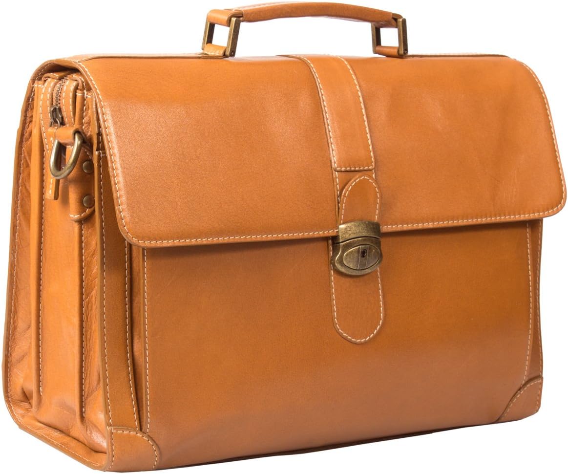 Italian Real Leather Briefcase for 17" Laptops