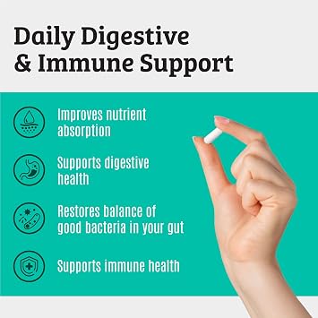 Prebiotics and Probiotics: Lactobacillus Gasseri, Lactobacillus Rhamnosus, Plantarum, Casei, Bifidobacterium longum, lactis, infantis. Probiotic Prebiotic, Pre and Probiotics for Digestive Health.