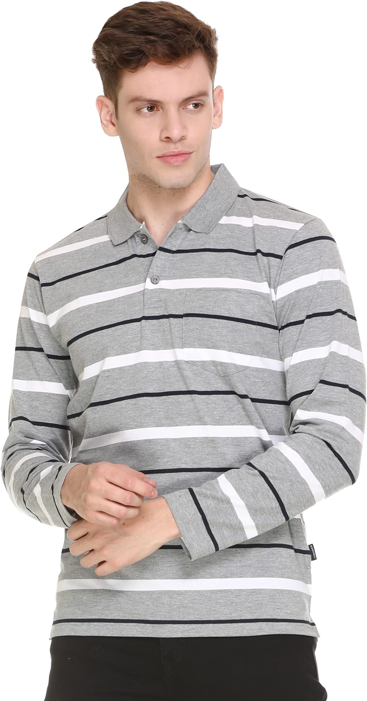 GODFREY Cotton Polo T Shirts for Men with Pocket