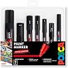 Posca Black - Full Set of 7 Pens PC-17K, PC-8K, PC-5M, PC-3M, PC-1M, PC-1MR, PCF-350