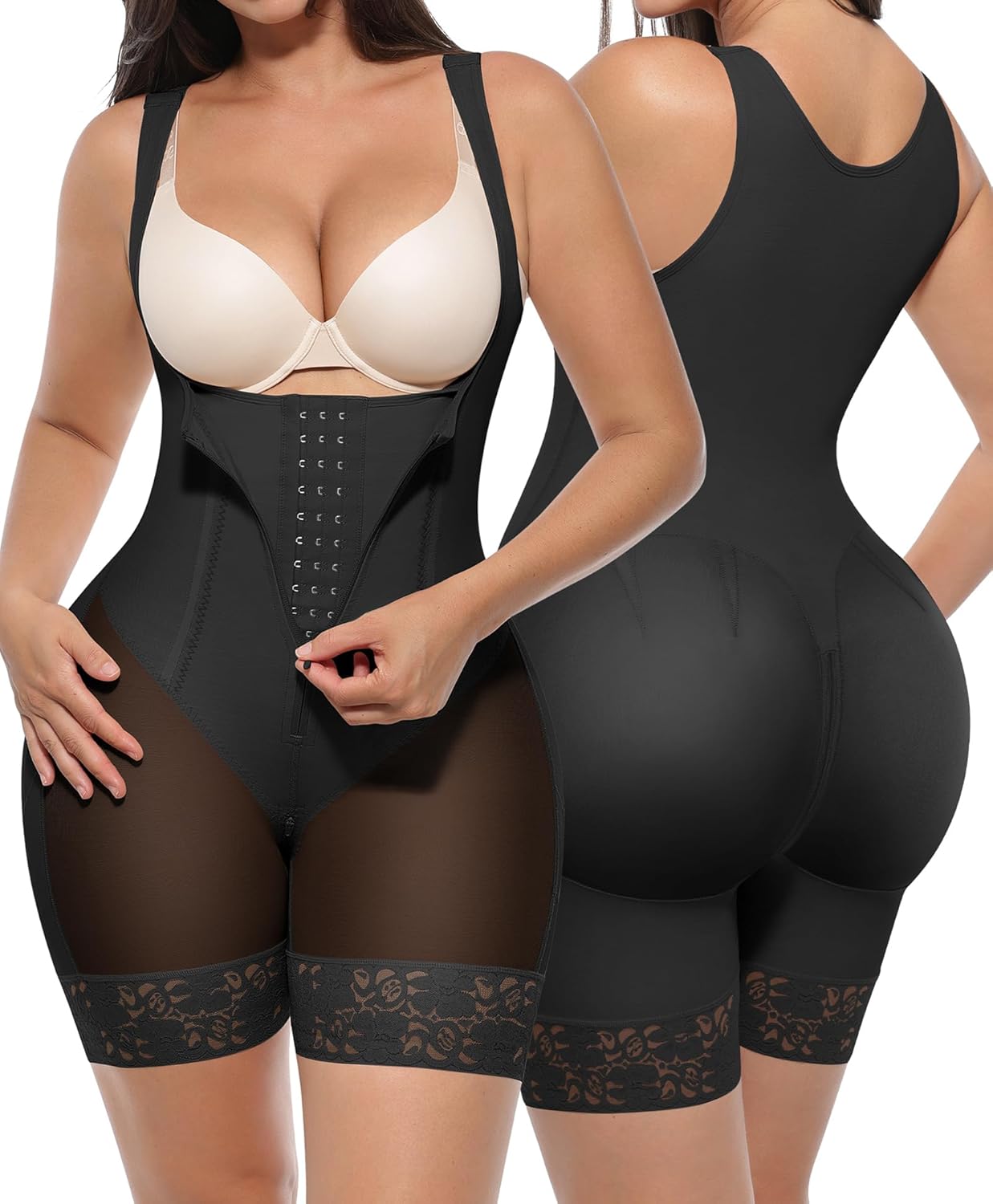 SHAPELLX Tummy Control Shapewear for Women Postpartum Full Body Shaper Butt Lifter Compression Garment Fajas Colombianas