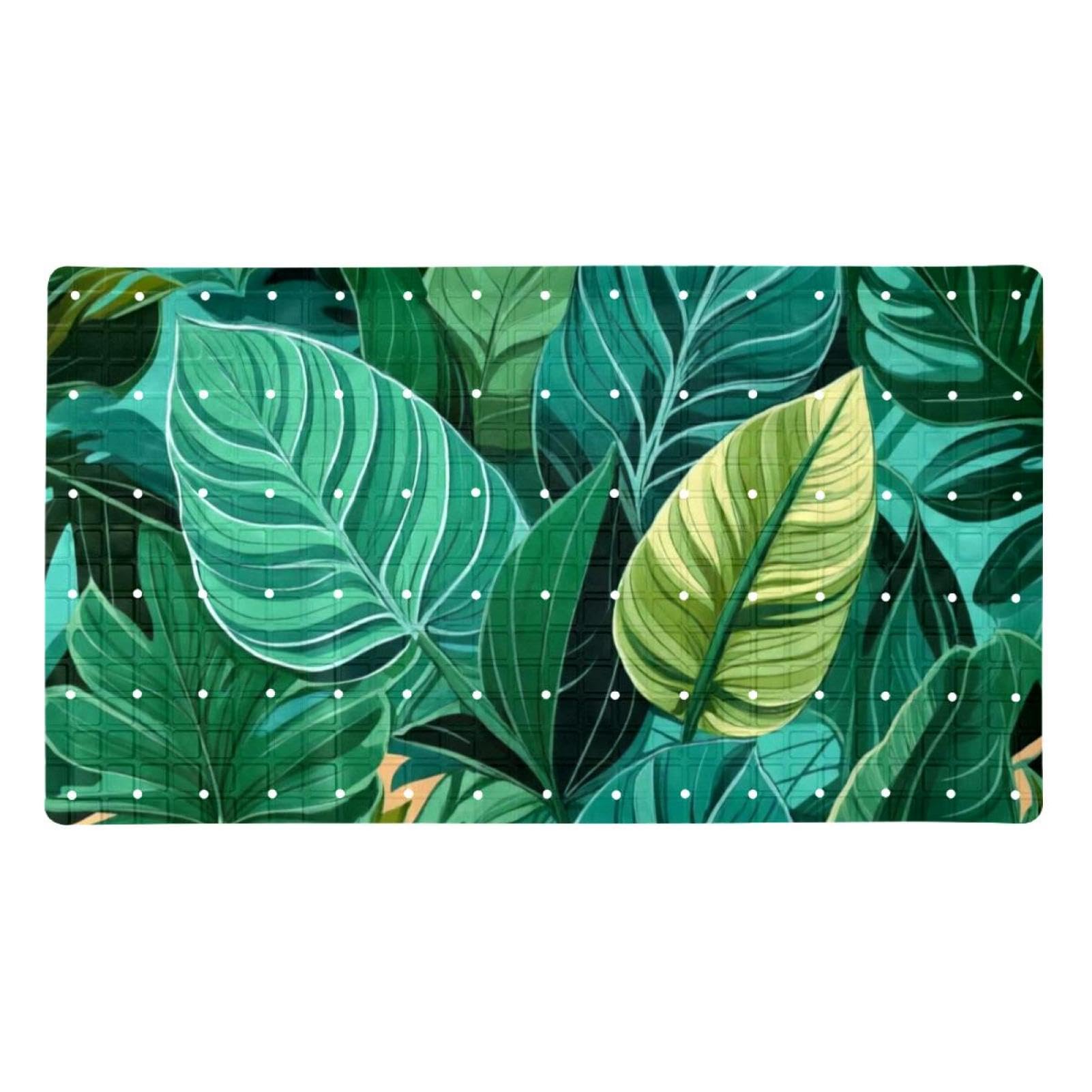 Tapis de bain antidérapant à séchage rapide pour une douche familiale style tropical