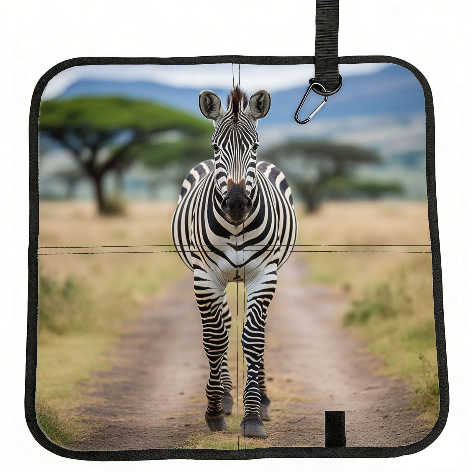 YGLHBDPBF Zebra Animal Print Camping seat cushion,Foldable Sitting Pads,Save Backpack Space for Hiking