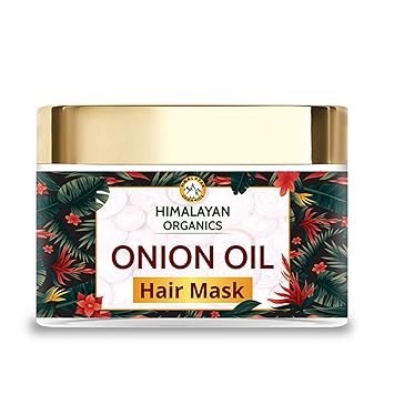 Himalayan Organics Red Onion Oil Hair Mask With Bhringraj,Vitamin E | Parabens & Sulphate Free | Hair Fall Control | Help to Repair Damage Hair| - 200ml
