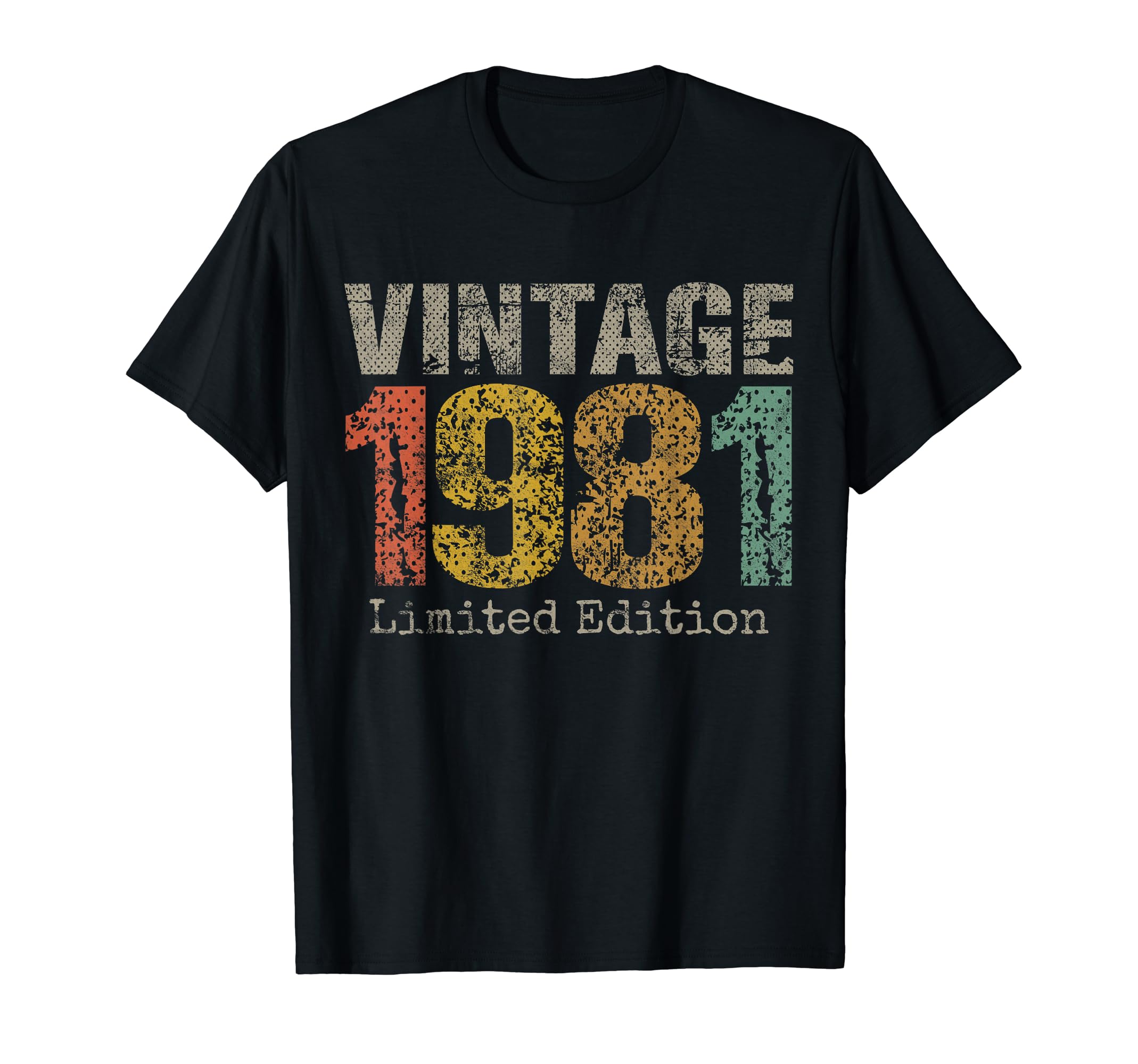 44 Year Old Birthday Gift Idea for Men Women StoreVintage 1981 Limited Edition 44th Birthday Gifts 44 Year Old T-Shirt