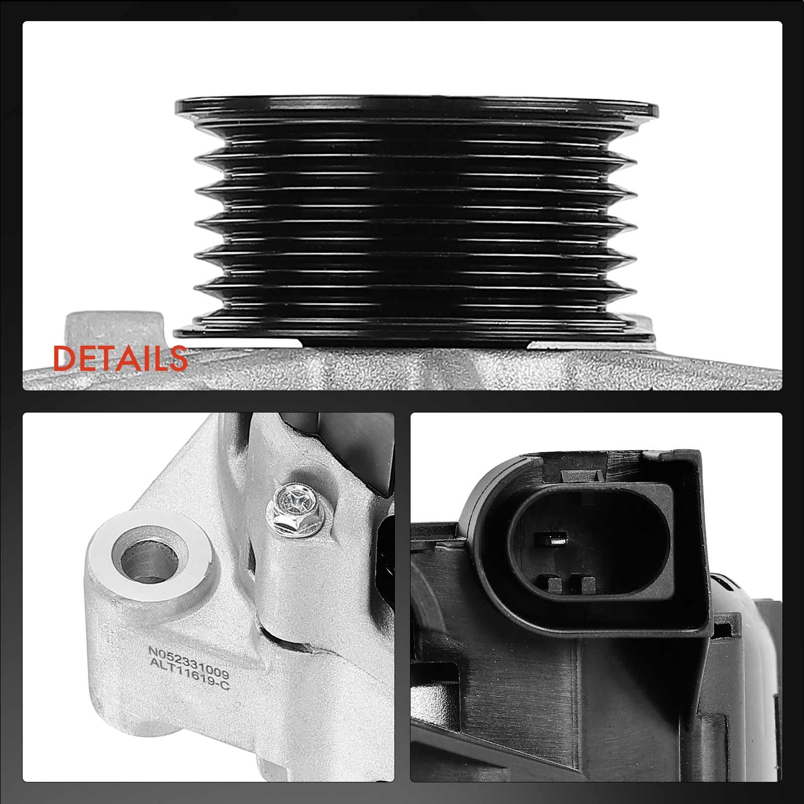 Frankberg Alternateur 120A Compatible avec Mondeo IV BA7 1.6L Essence 2007-2015 Fiesta VI CB1 CCN 1.4L Essence 2008-2012 Focus III - 1.6L Diesel 2012-2015 Remplacer# TG12C098