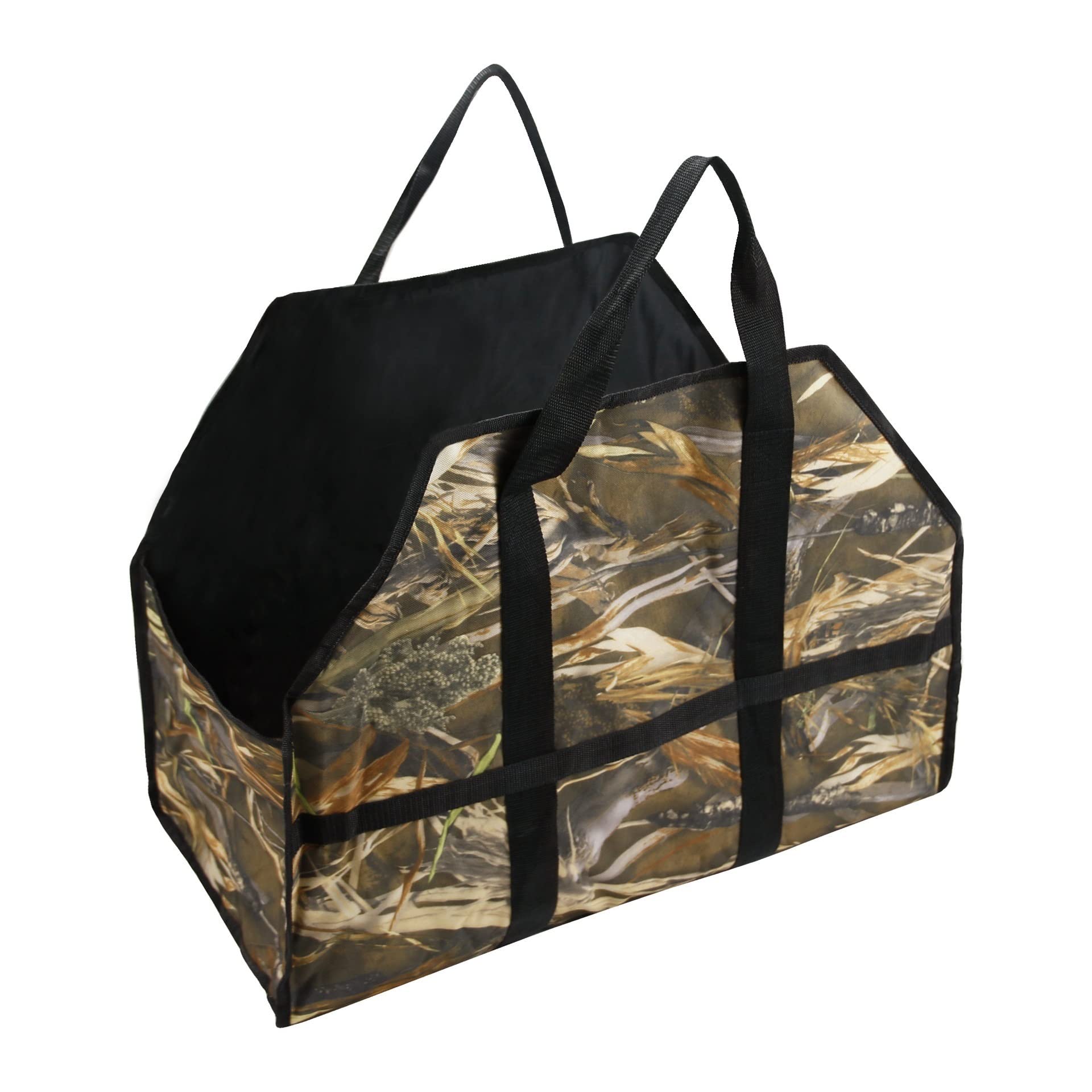 Canvas Firewood Log Carrier, Firewood Tote Bag Outdoor Portable Polyester Log Carrier For Fireplace Camping BBQ