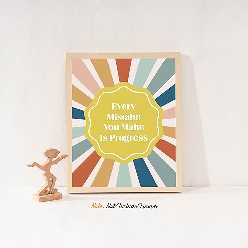 Miniatura 5 de YIMEHDAN Morden - Impresión artística de pared con frase positiva bohemia, psicología, obra de arte educativa para aula, dormitorio, oficina (juego