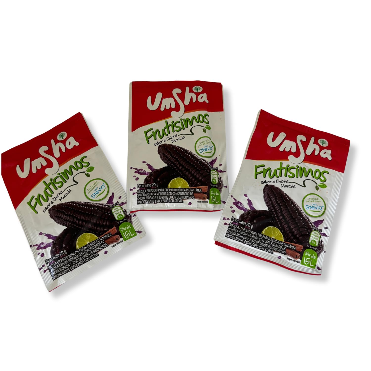 Umsha (Negrita) Chicha Morada with Stevia 20 gr - 3 pack