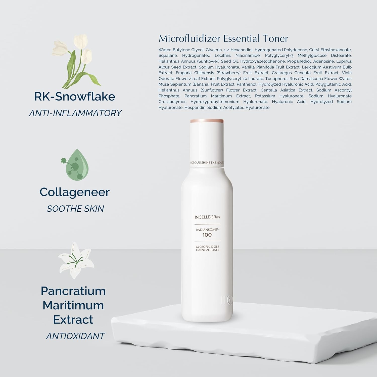 Radiansome100 Microfluidizer Essential Toner – 120ml | Advanced Hydration and Nourishing Skincare | Supports Skin Absorption and Helps Maintain Moisture Barrier