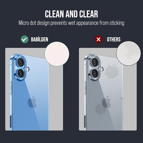 Babilden iPhone 16 İçin Apple Kamera Korumalı Şeffaf Silikon Kılıf | Özel Tasarım