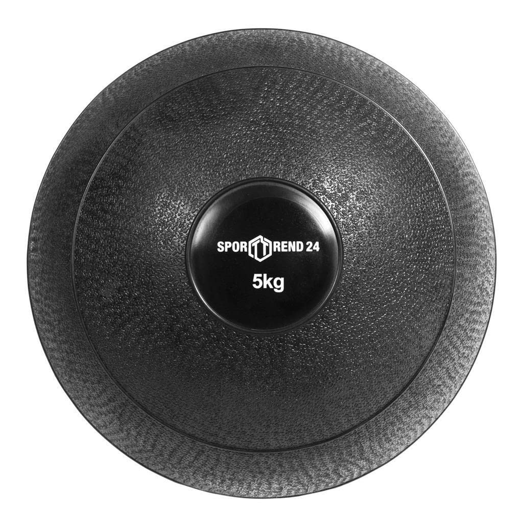 Sporttrend 24® Slamball/Medizinball 2kg, 3kg, 4kg, 5kg, 6kg, 7kg, 8kg, 9kg, 10kg, 15kg, 20kg in schwarz | kein Rückprall/No Bounce, grippige Oberfäche für maximalen Halt