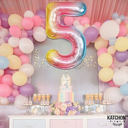 Miniatura 1564 de KatchOn, Globo dorado gigante del número 8 de 40 pulgadas, globo dorado del número 8 para decoraciones de cumpleaños de 8 años para niñas