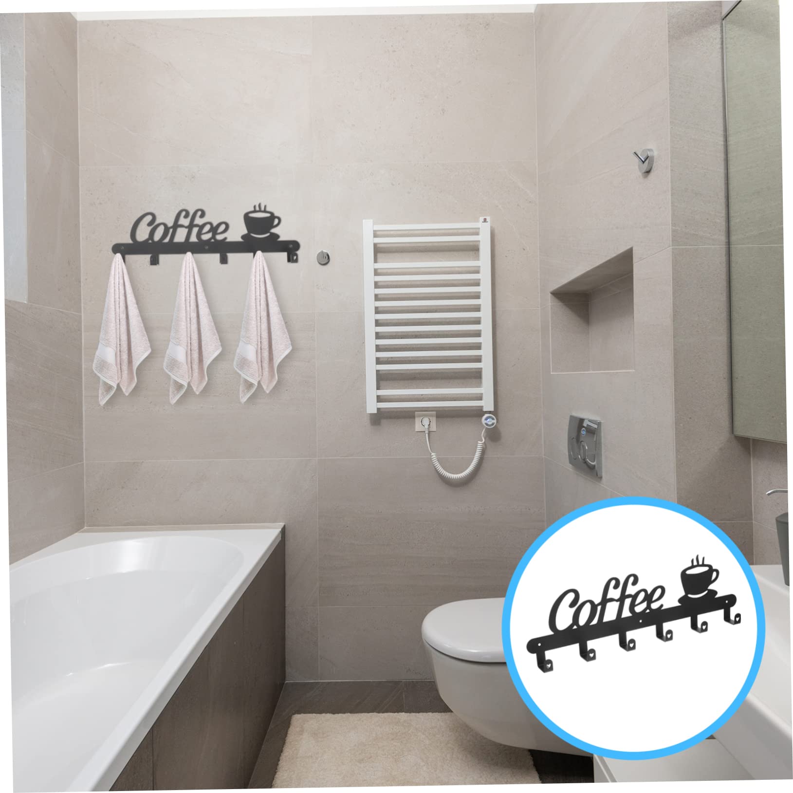 PRETYZOOM 1 Set Coffee Mug Holder Mug Rack Wall Mounted Coffee Cup Wall Hanging Home Decor Wall Coffee Cup Mounted Coat Rack Under Cabinet Hooks Coffee Mug Rack Hanger Wallet Keychain Coat Hooks