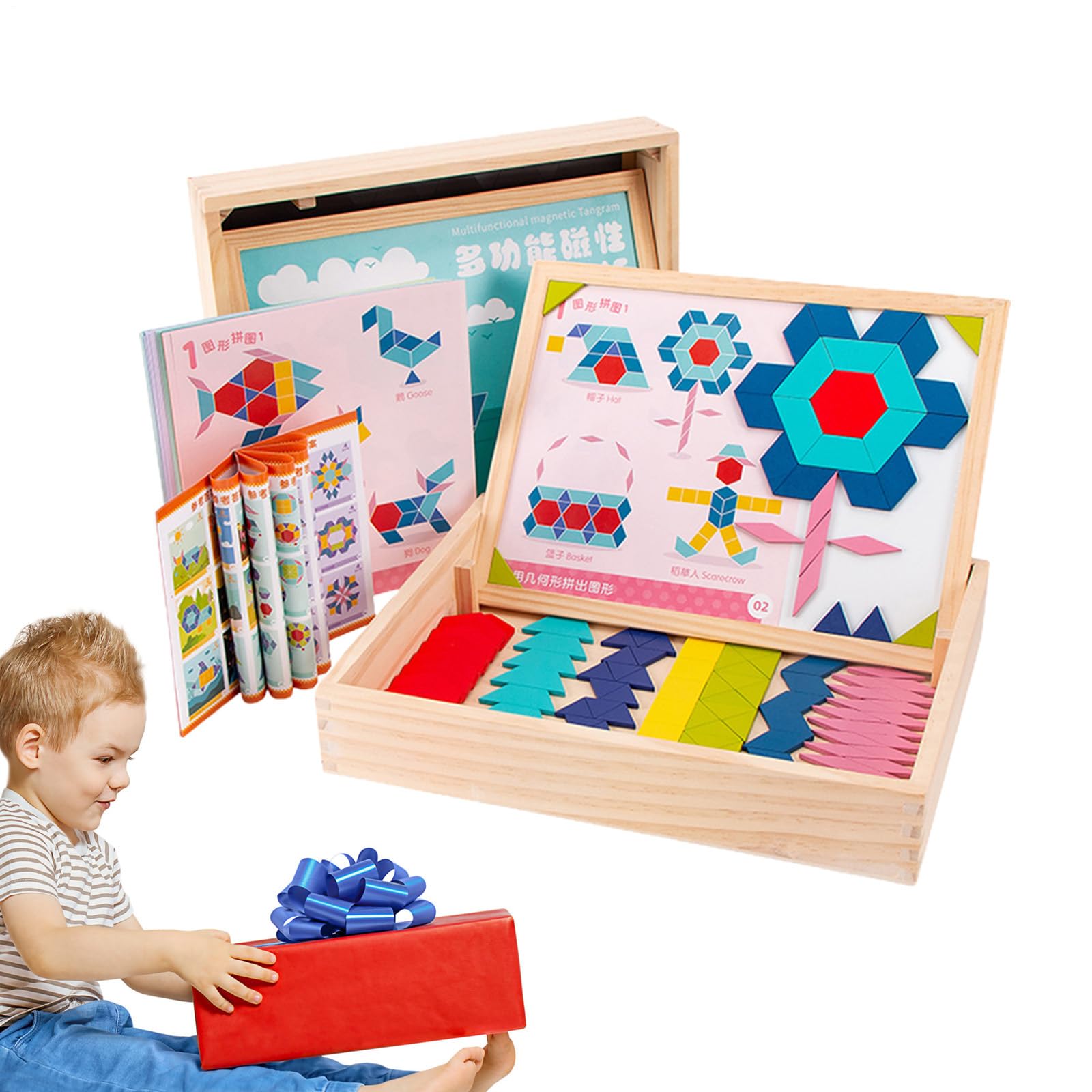 Giocattolo 210 Pezzi Multicolori con Attività Rompicapo a Stimolo Mentale | Tessere Forme Tavole Puzzle Per Bambini per Età Prescolare Asilo e Scuola Materna