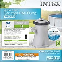 Vista 9 de Intex Bomba de filtro de cartucho transparente C330 Krystal para piscinas sobre el suelo: caudal de la bomba de 330 GPH - Circulación y filtración
