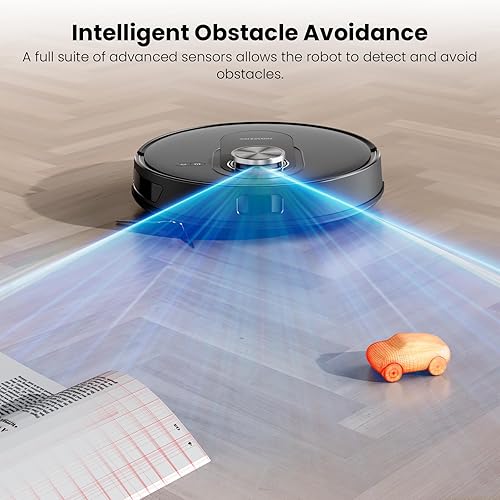 Miniatura 9 de Proscenic Q8 Robot aspirador con trapeador, ultra fuerte 6000Pa aspiradora robótica con navegación Lidar, 5 mapeos en tiempo real, WiFiAlexaAPP