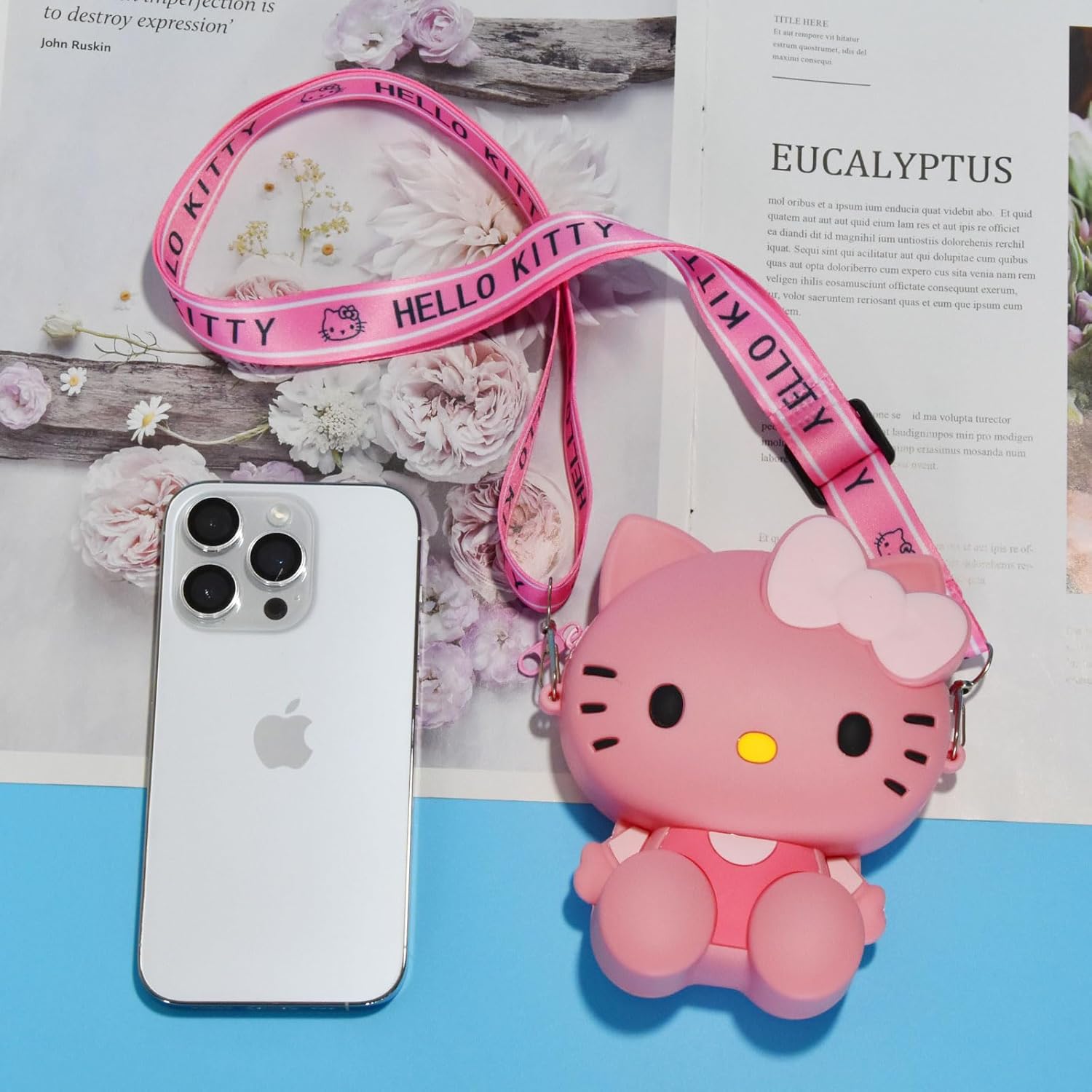 Kawaii Crossbody Handbag with Adjustable Shoulder Strap, Zipper Cute Mini Anime Coin Wallet Purse Shoulder Bag - Image 2