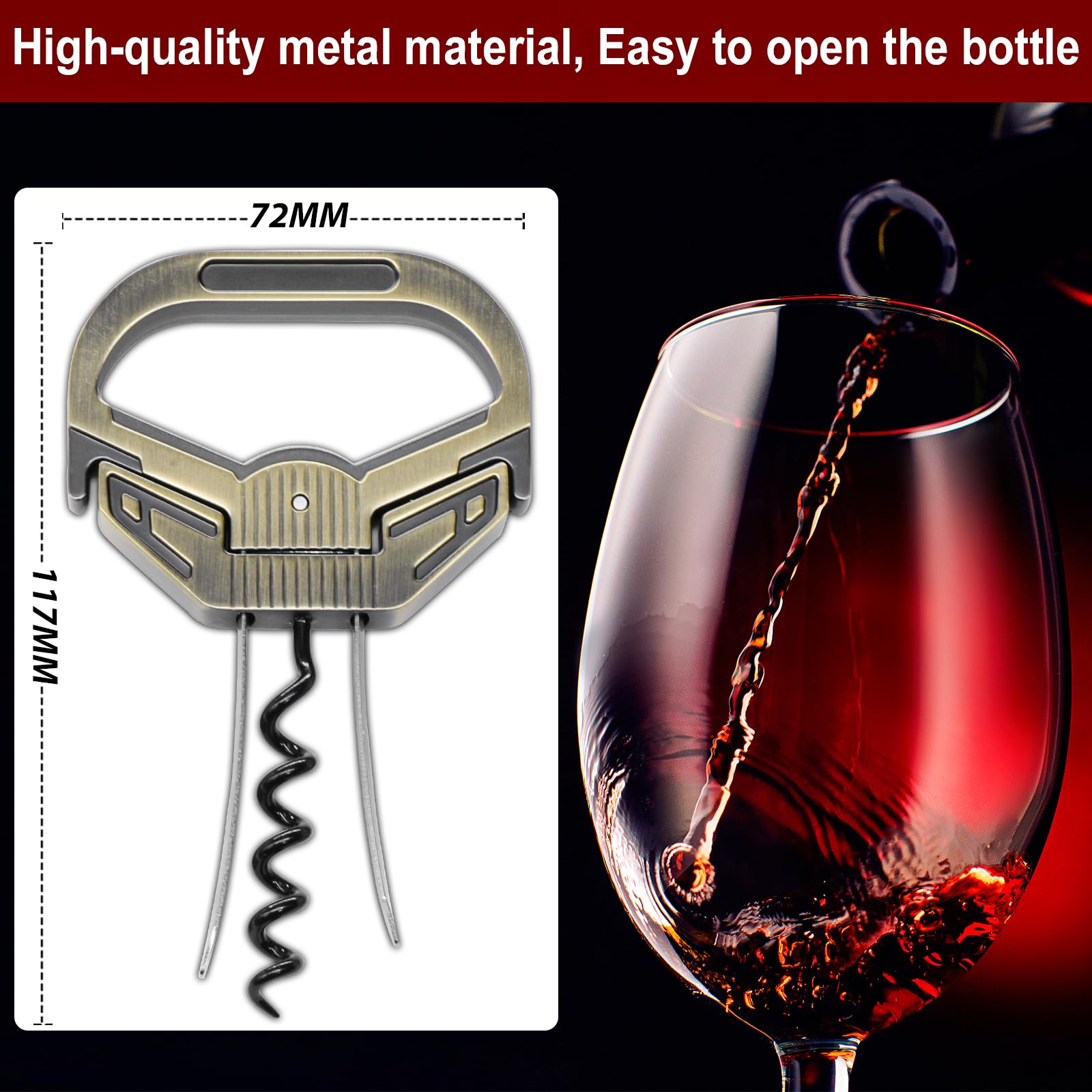 ZONSUSE Ah So Ouvre-bouteille pour Bouchons Cassants,Tire Bouchon pour Vieux Vins,Tire-Bouchon Double Prong pour Bouteille Vintage,Idee Cadeau Original pour Amateurs de Vins Agés (Élégant Cyan)