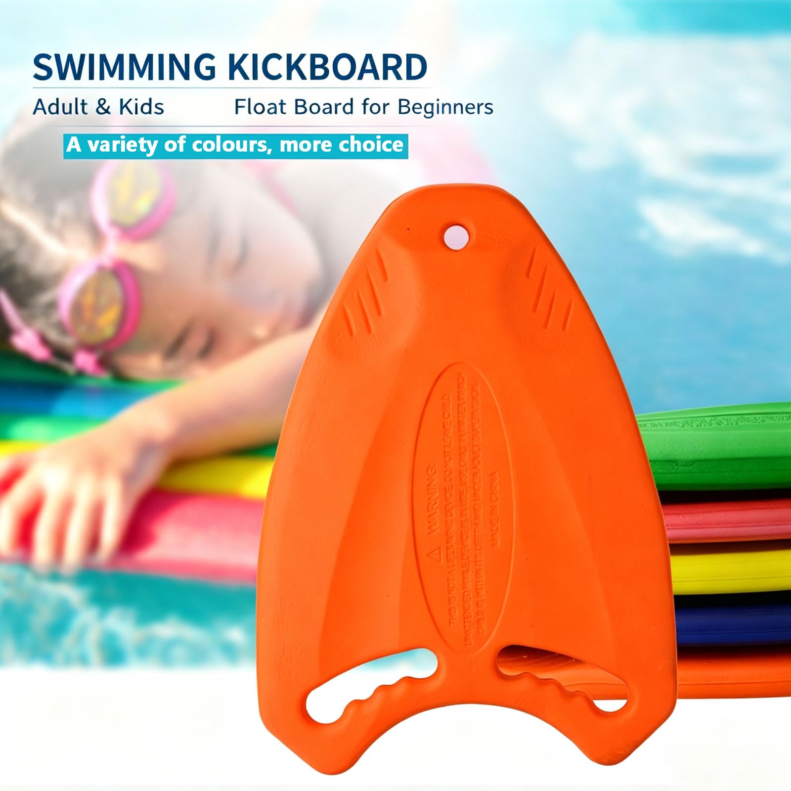 Juego de 2 Tabla de Natación para Adultos Tabla Flotante para Piscina con Asas Ayuda de Natación de Alta Flotabilidad de Espuma EVA en Forma de A para el Entrenamiento y Aprendizaje de la Natación