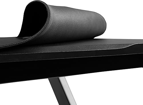 Miniatura 293 de Flash Furniture Juego de escritorio para juegos negro y silla de carreras blanco/negro con soporte para tazas, gancho para auriculares y soporte