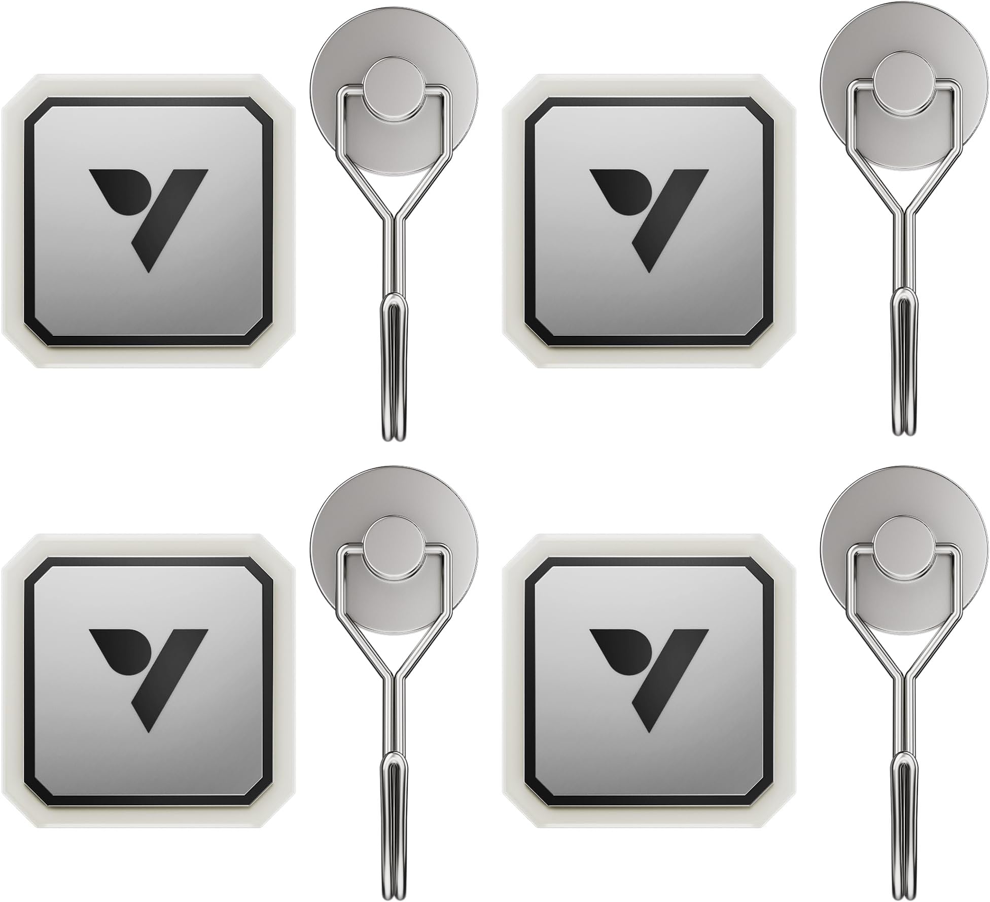 VIVOSUN QuickHolds Add-on Base & Magnetic Hook for VGrow Smart Grow Box, 4 Sets