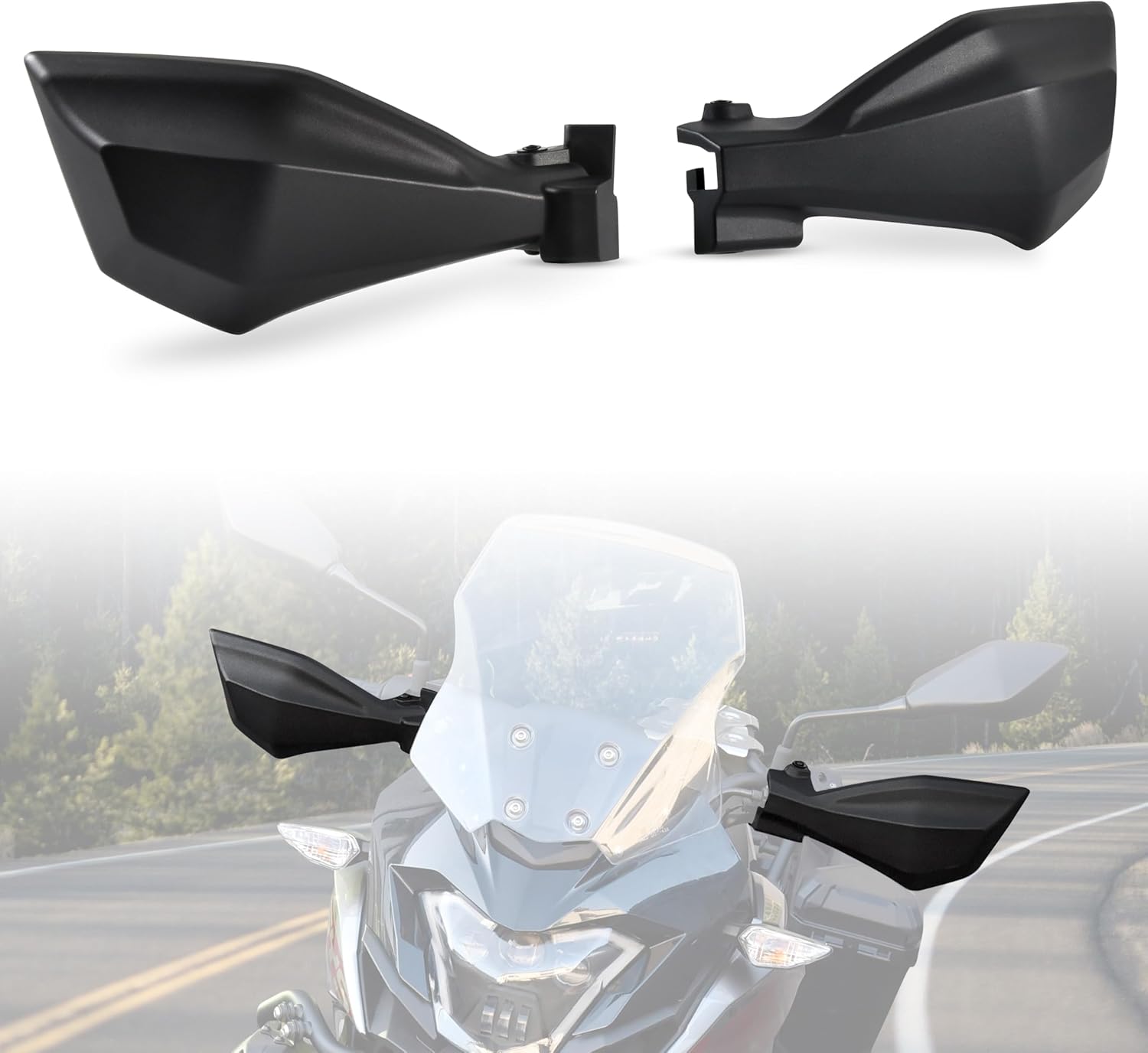 Hand Guards for Versys X 300, Black Handguards Protector Cover Handguards Shields Handle Bar Handguards for Kawasaki Versys X 300 2017-2022