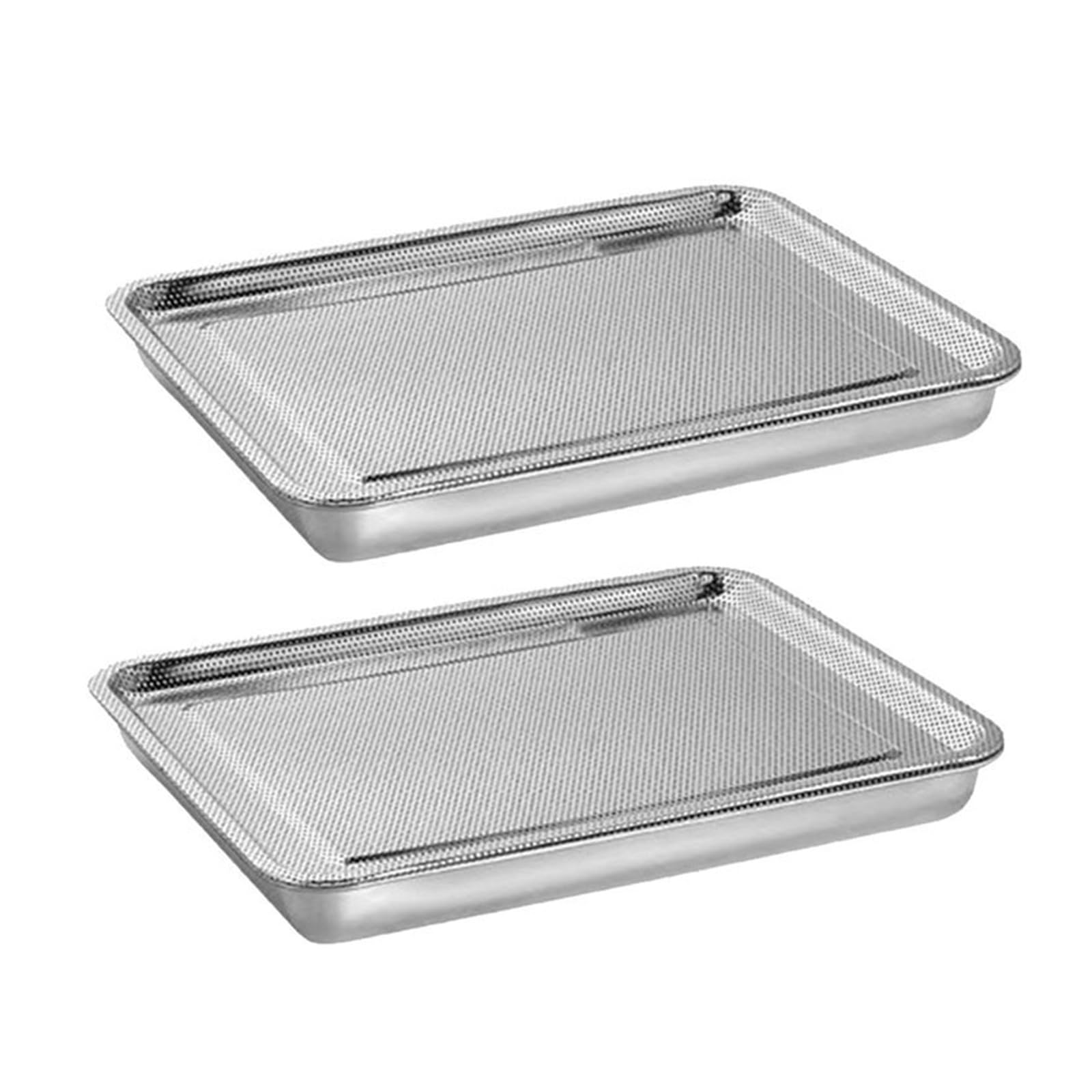 Générique Kit de Culture germes en Acier Inoxydable, Plateaux à 2 Niveaux 10.4 Pouces, microgreens, Plateau Germination graines avec Maille 4P