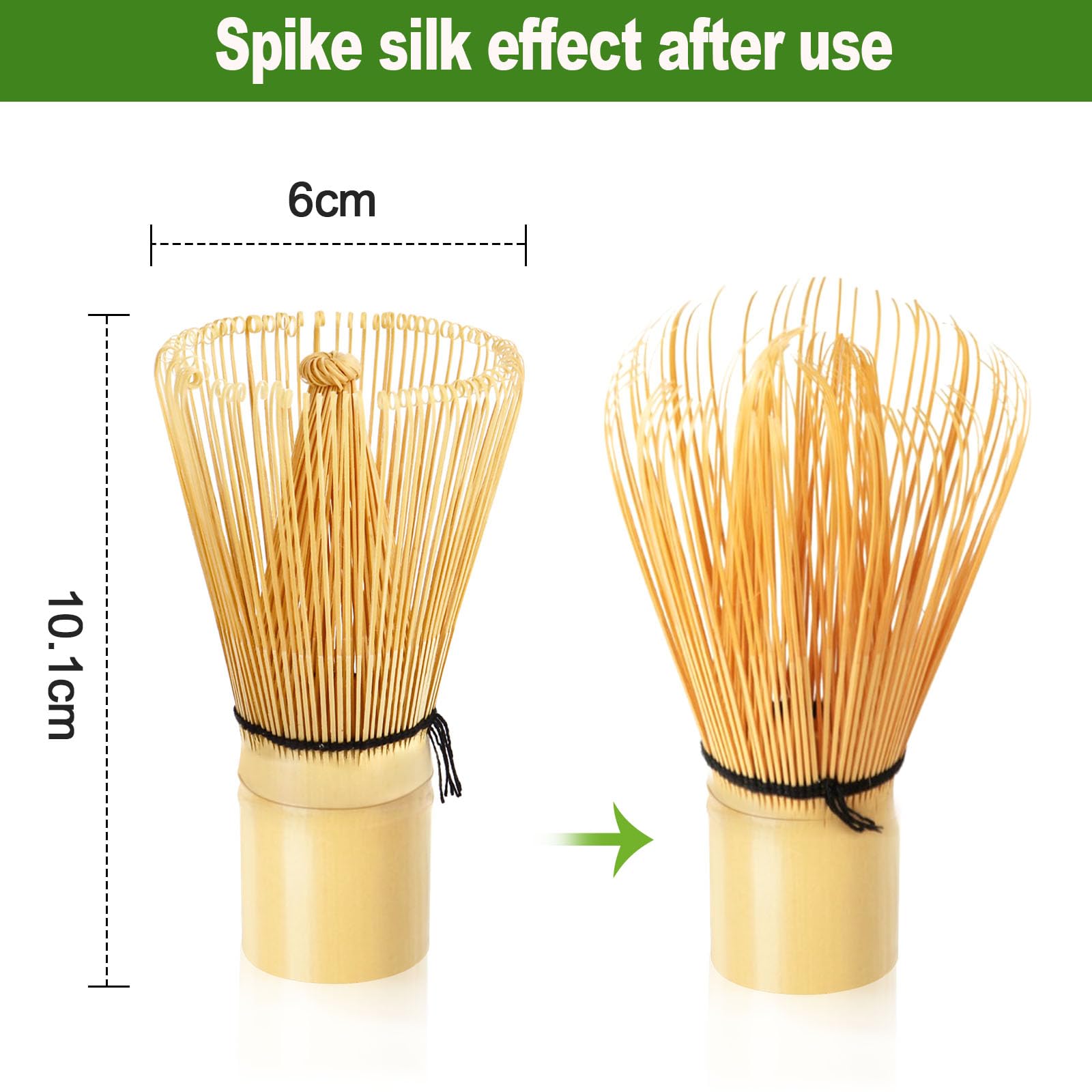 VMUTGA MA-01 Accessorio per Cerimonia del Matcha Giapponese, Frusta al Matcha (Chasen), Frusta in Bambù Naturale Chasen Tradizionale a 100 Bastoncini Matcha