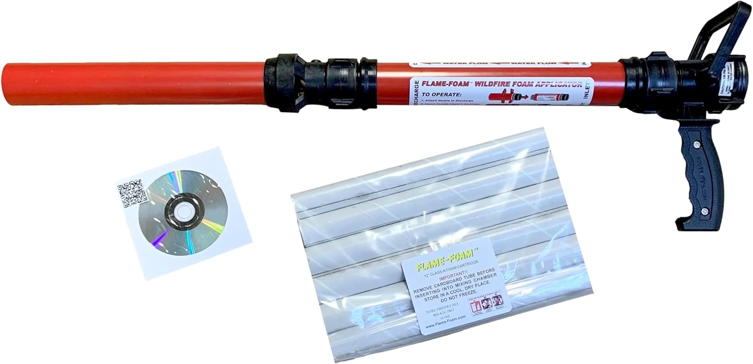 Flame-Foam Class-A Solid Cartridge Fire Hose Firefighting Foam System With 30gpm Aspirating Foam Nozzle